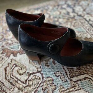 Dansko Mary Jane Shoes Black Leather Heeled Mary Janes | EU 41 | Comfort Arch
